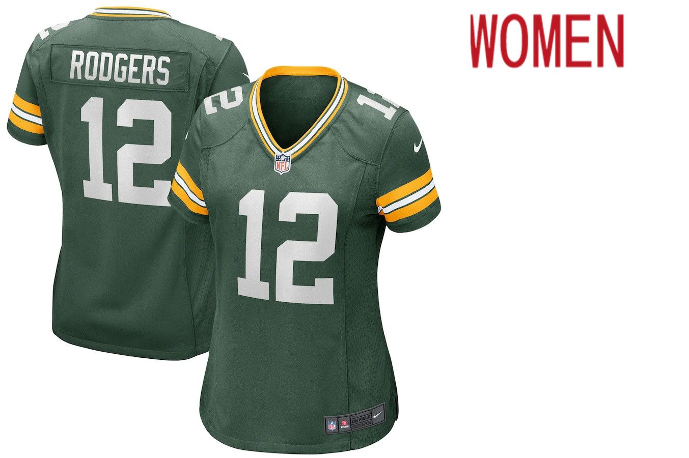 Women Green Bay Packers #12 Aaron Rodgers Nike Green Player NFL Jersey->women nfl jersey->Women Jersey